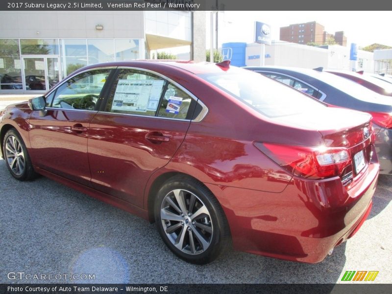 Venetian Red Pearl / Warm Ivory 2017 Subaru Legacy 2.5i Limited