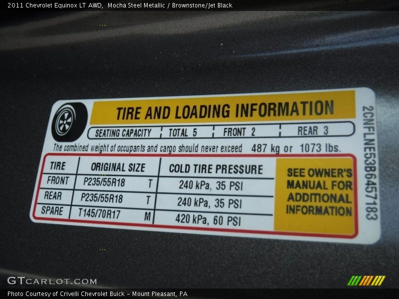Mocha Steel Metallic / Brownstone/Jet Black 2011 Chevrolet Equinox LT AWD
