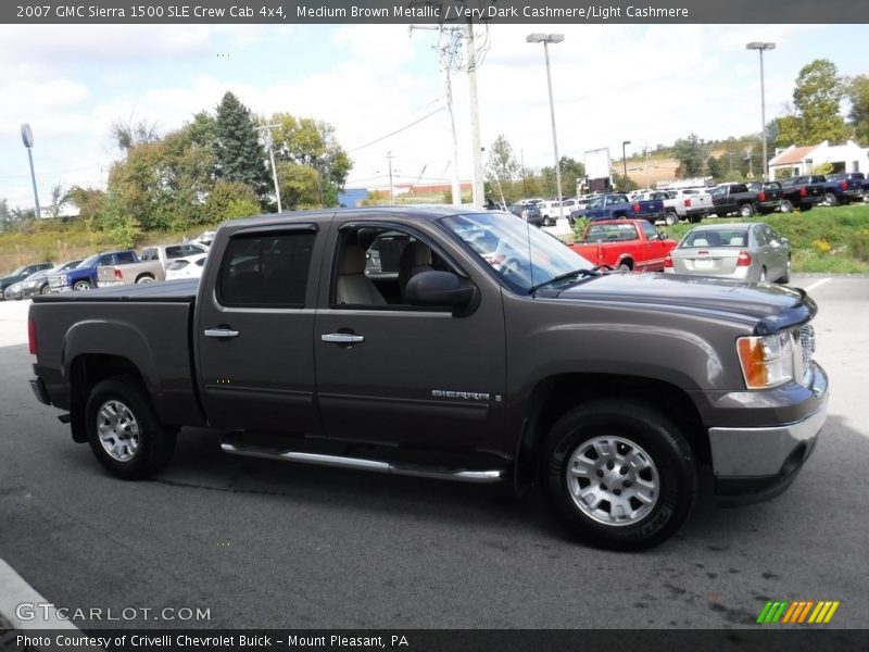 Medium Brown Metallic / Very Dark Cashmere/Light Cashmere 2007 GMC Sierra 1500 SLE Crew Cab 4x4