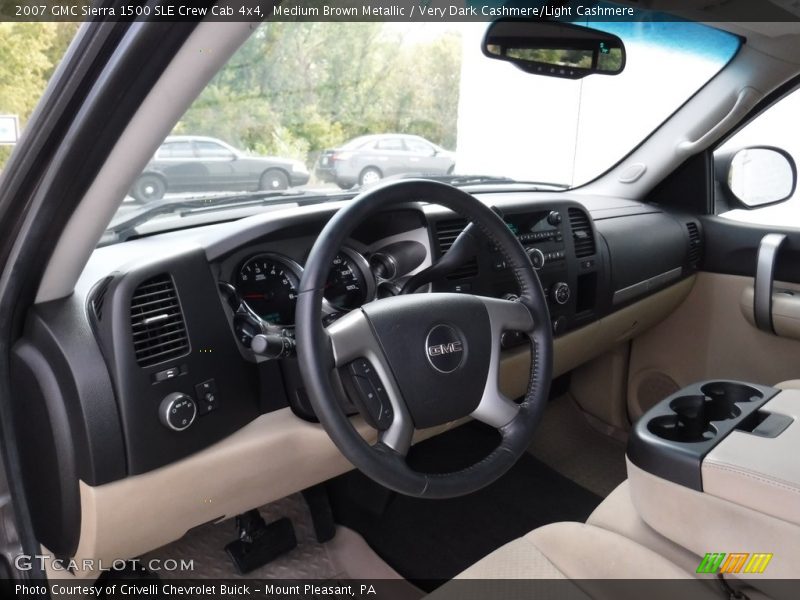 Medium Brown Metallic / Very Dark Cashmere/Light Cashmere 2007 GMC Sierra 1500 SLE Crew Cab 4x4
