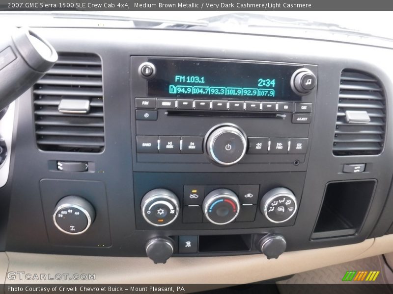 Medium Brown Metallic / Very Dark Cashmere/Light Cashmere 2007 GMC Sierra 1500 SLE Crew Cab 4x4