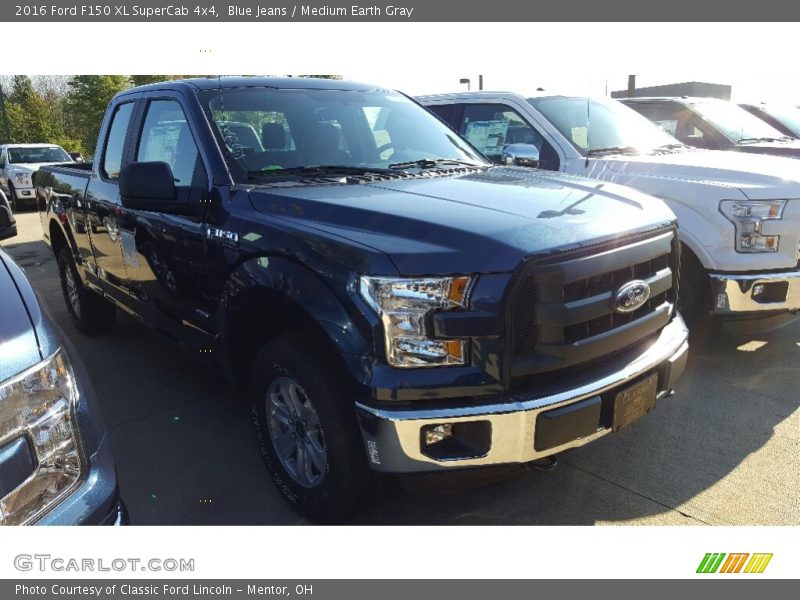 Blue Jeans / Medium Earth Gray 2016 Ford F150 XL SuperCab 4x4