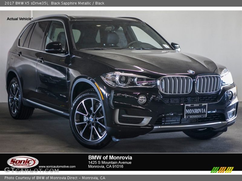 Black Sapphire Metallic / Black 2017 BMW X5 sDrive35i