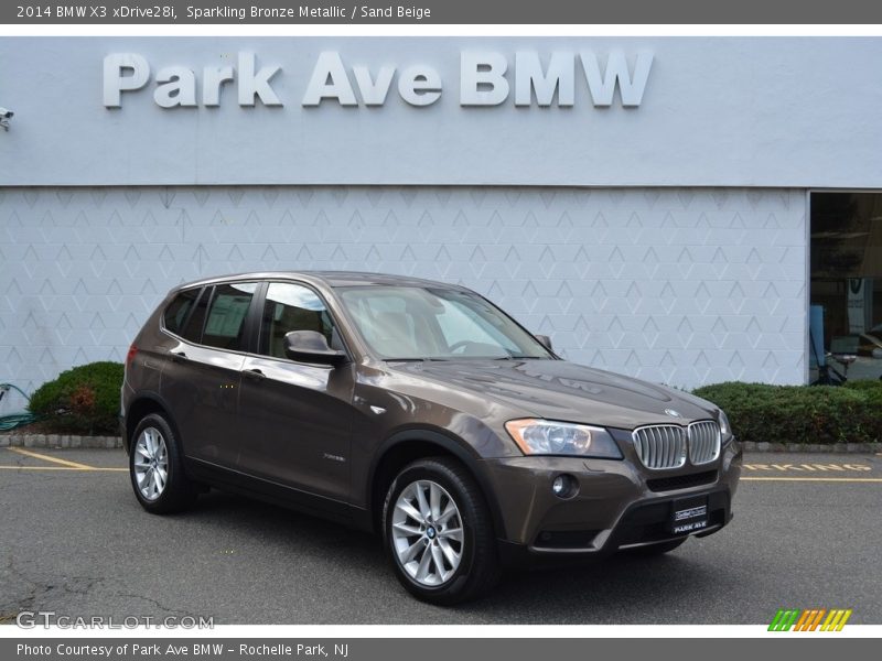 Sparkling Bronze Metallic / Sand Beige 2014 BMW X3 xDrive28i