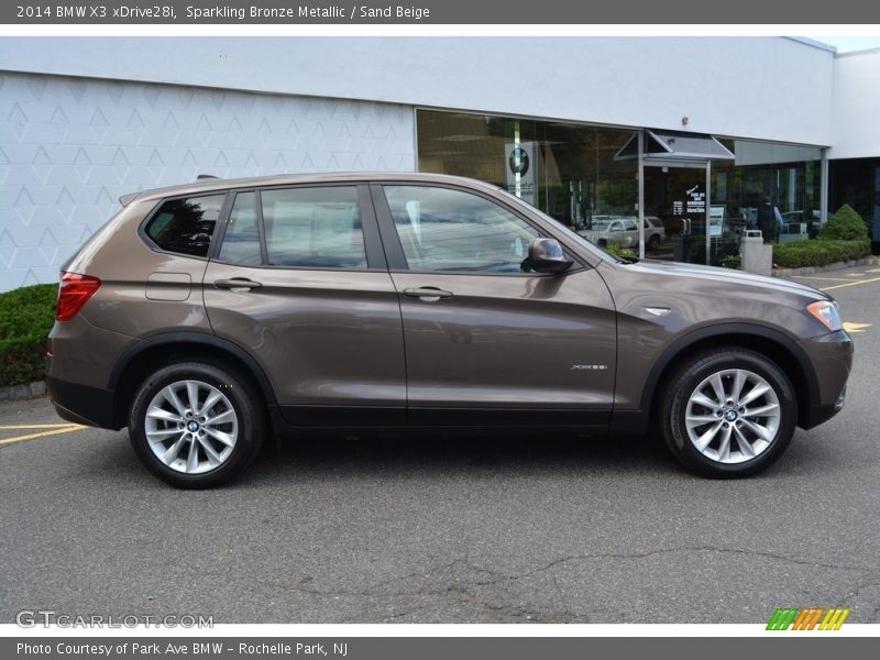 Sparkling Bronze Metallic / Sand Beige 2014 BMW X3 xDrive28i