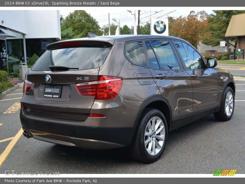 Sparkling Bronze Metallic / Sand Beige 2014 BMW X3 xDrive28i