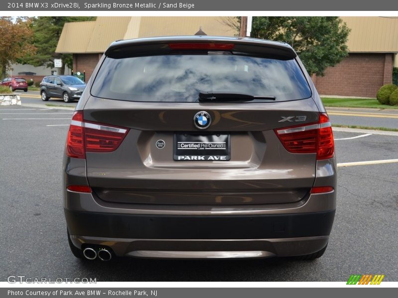 Sparkling Bronze Metallic / Sand Beige 2014 BMW X3 xDrive28i