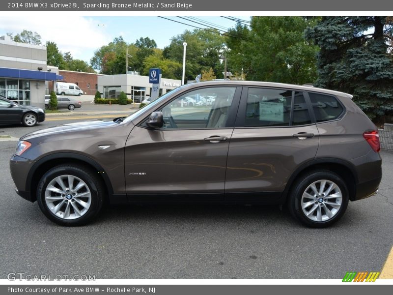 Sparkling Bronze Metallic / Sand Beige 2014 BMW X3 xDrive28i