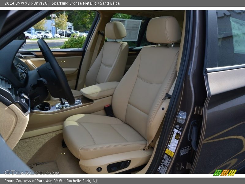 Sparkling Bronze Metallic / Sand Beige 2014 BMW X3 xDrive28i