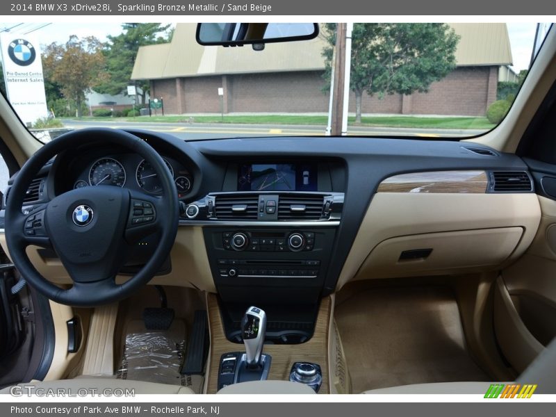 Sparkling Bronze Metallic / Sand Beige 2014 BMW X3 xDrive28i