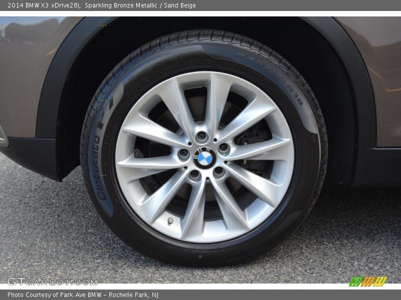 Sparkling Bronze Metallic / Sand Beige 2014 BMW X3 xDrive28i