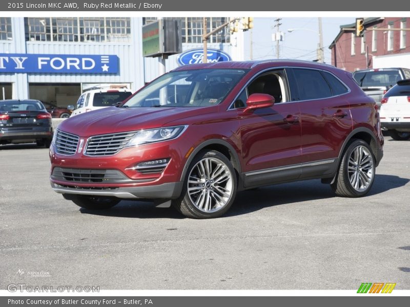 Ruby Red Metallic / Ebony 2015 Lincoln MKC AWD