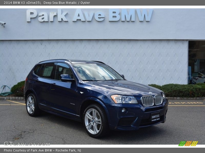 Deep Sea Blue Metallic / Oyster 2014 BMW X3 xDrive35i