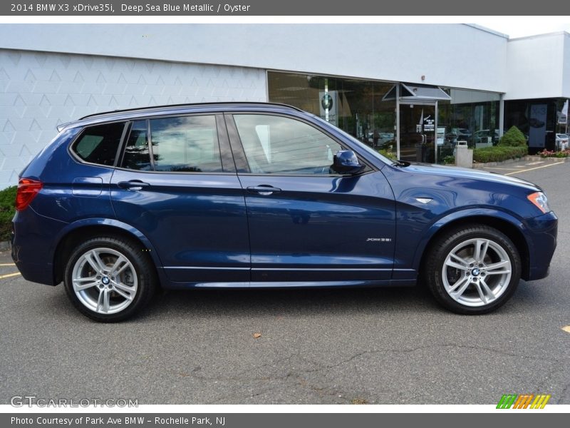 Deep Sea Blue Metallic / Oyster 2014 BMW X3 xDrive35i
