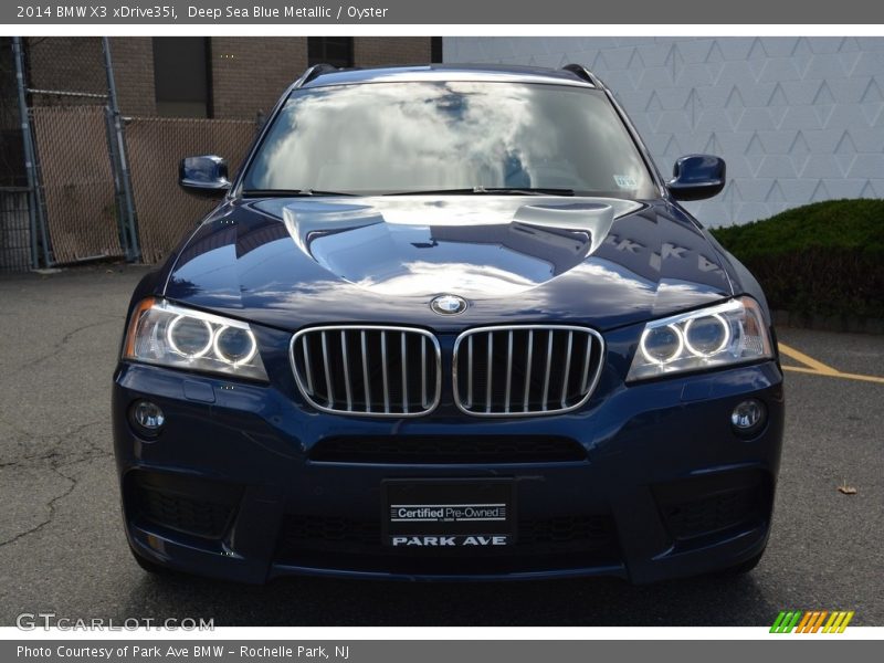 Deep Sea Blue Metallic / Oyster 2014 BMW X3 xDrive35i
