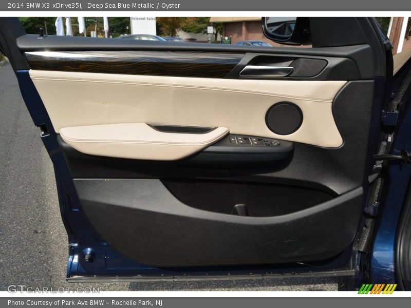 Deep Sea Blue Metallic / Oyster 2014 BMW X3 xDrive35i