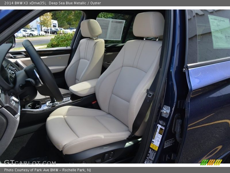 Deep Sea Blue Metallic / Oyster 2014 BMW X3 xDrive35i