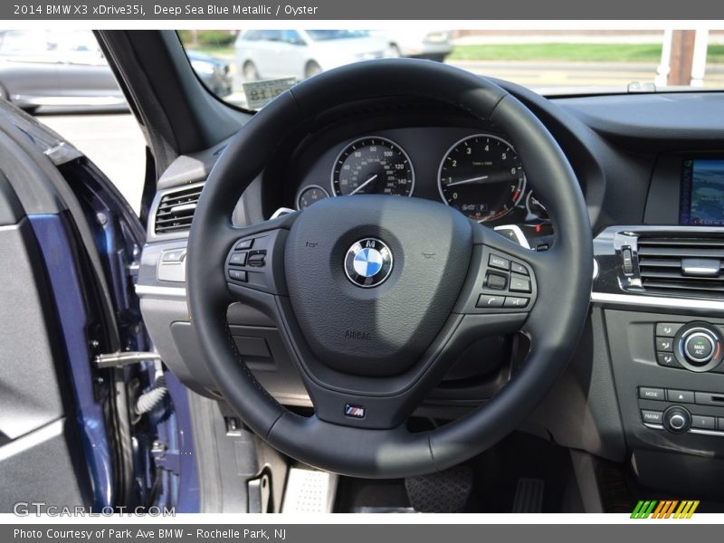 Deep Sea Blue Metallic / Oyster 2014 BMW X3 xDrive35i
