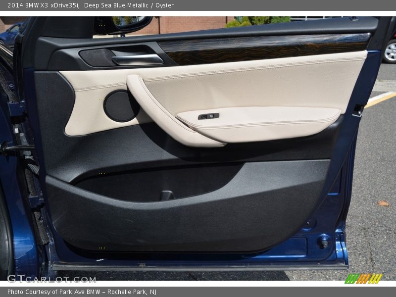 Deep Sea Blue Metallic / Oyster 2014 BMW X3 xDrive35i