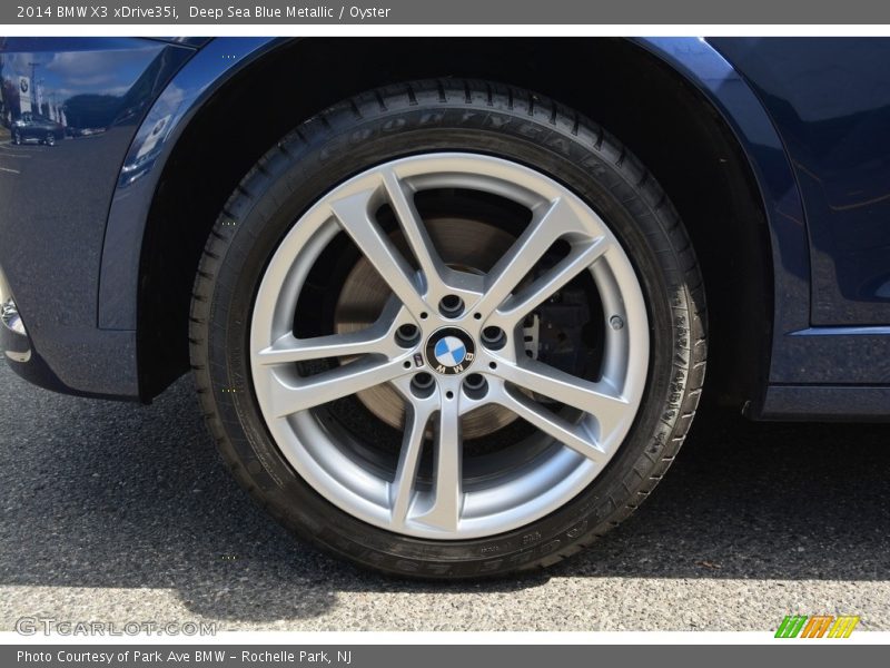 Deep Sea Blue Metallic / Oyster 2014 BMW X3 xDrive35i