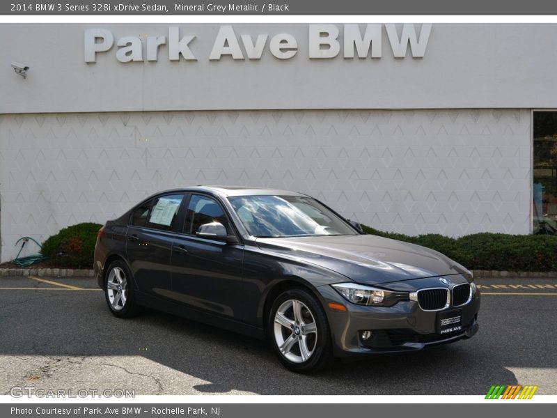 Mineral Grey Metallic / Black 2014 BMW 3 Series 328i xDrive Sedan