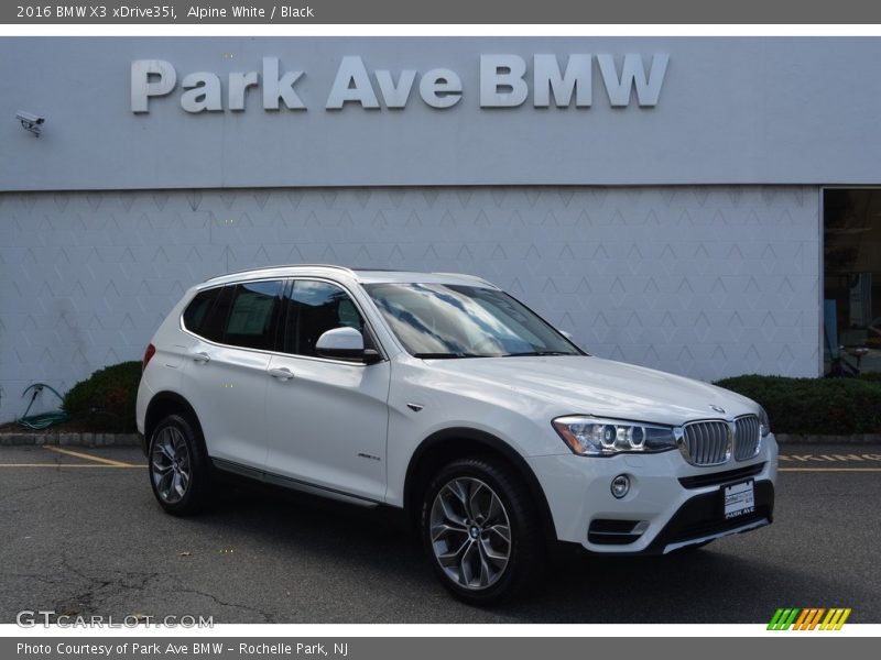 Alpine White / Black 2016 BMW X3 xDrive35i