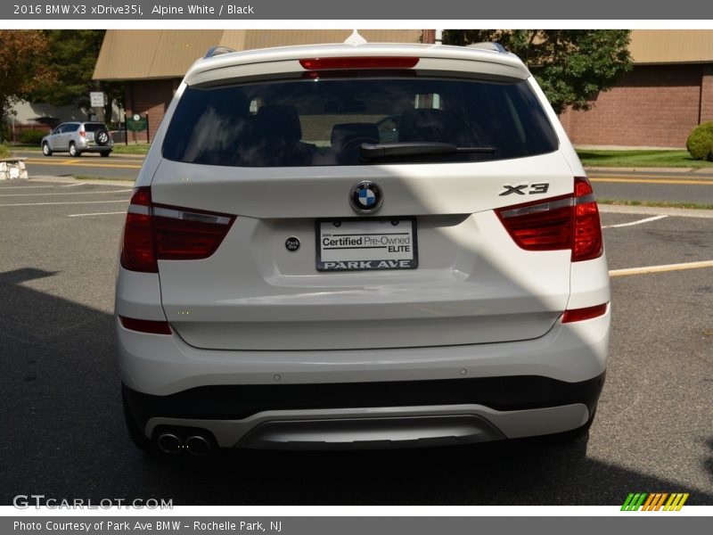 Alpine White / Black 2016 BMW X3 xDrive35i