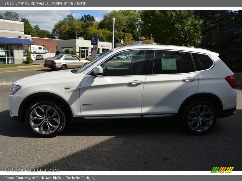 Alpine White / Black 2016 BMW X3 xDrive35i
