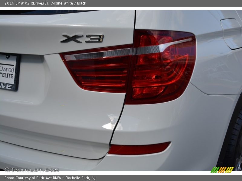 Alpine White / Black 2016 BMW X3 xDrive35i