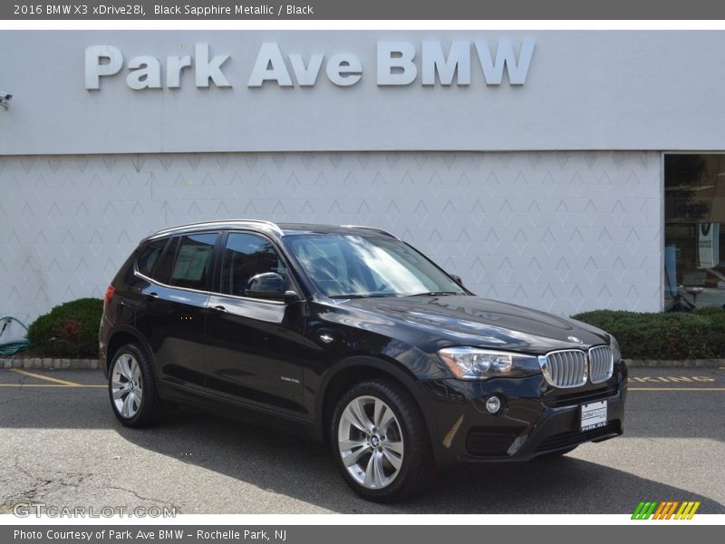 Black Sapphire Metallic / Black 2016 BMW X3 xDrive28i