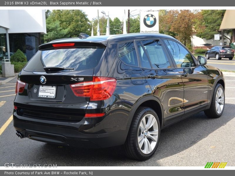Black Sapphire Metallic / Black 2016 BMW X3 xDrive28i