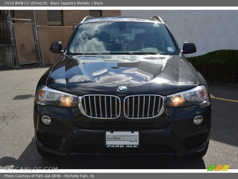 Black Sapphire Metallic / Black 2016 BMW X3 xDrive28i