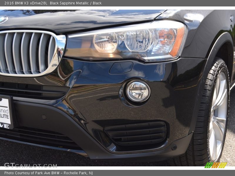 Black Sapphire Metallic / Black 2016 BMW X3 xDrive28i