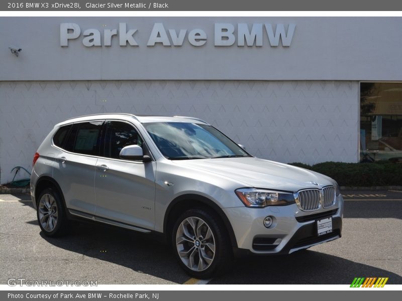 Glacier Silver Metallic / Black 2016 BMW X3 xDrive28i