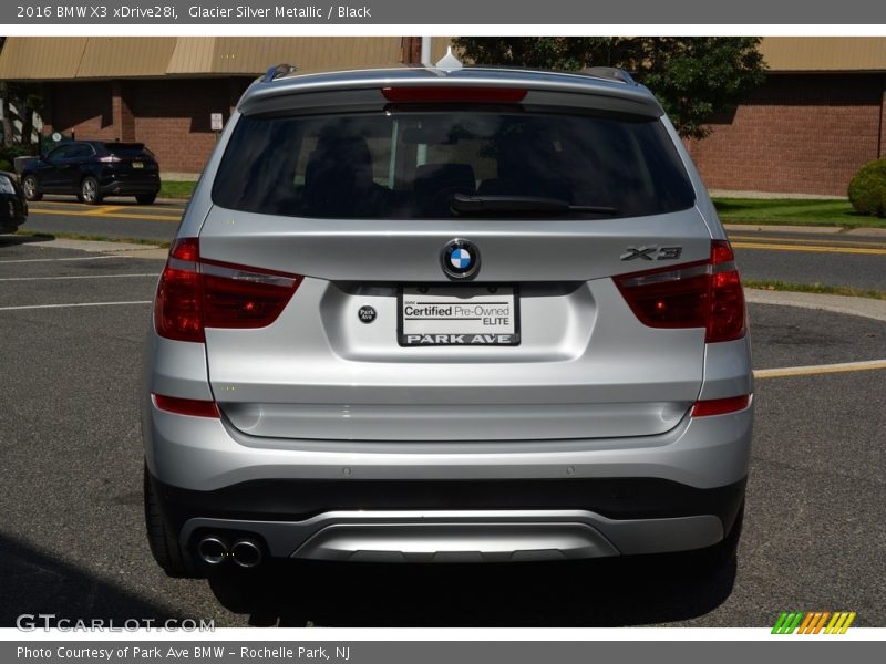 Glacier Silver Metallic / Black 2016 BMW X3 xDrive28i