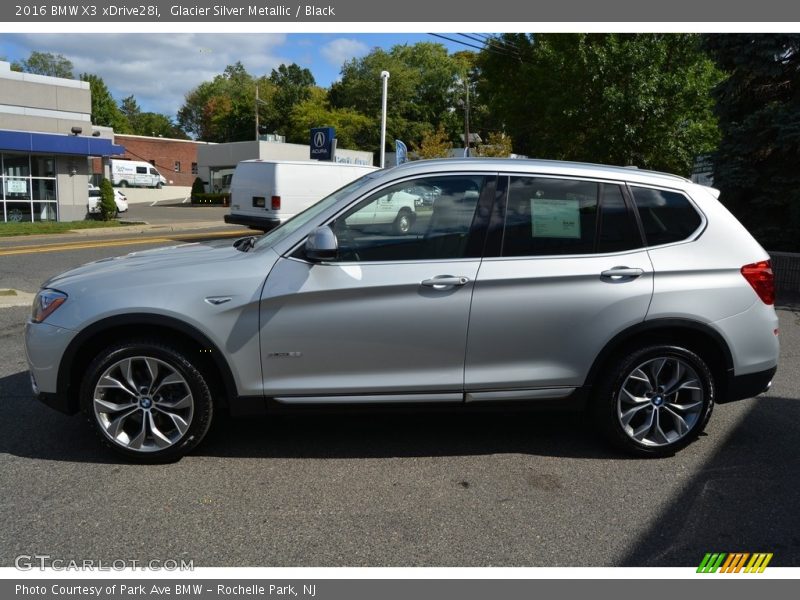 Glacier Silver Metallic / Black 2016 BMW X3 xDrive28i