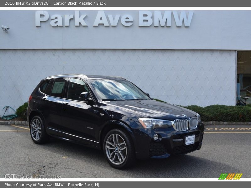 Carbon Black Metallic / Black 2016 BMW X3 xDrive28i