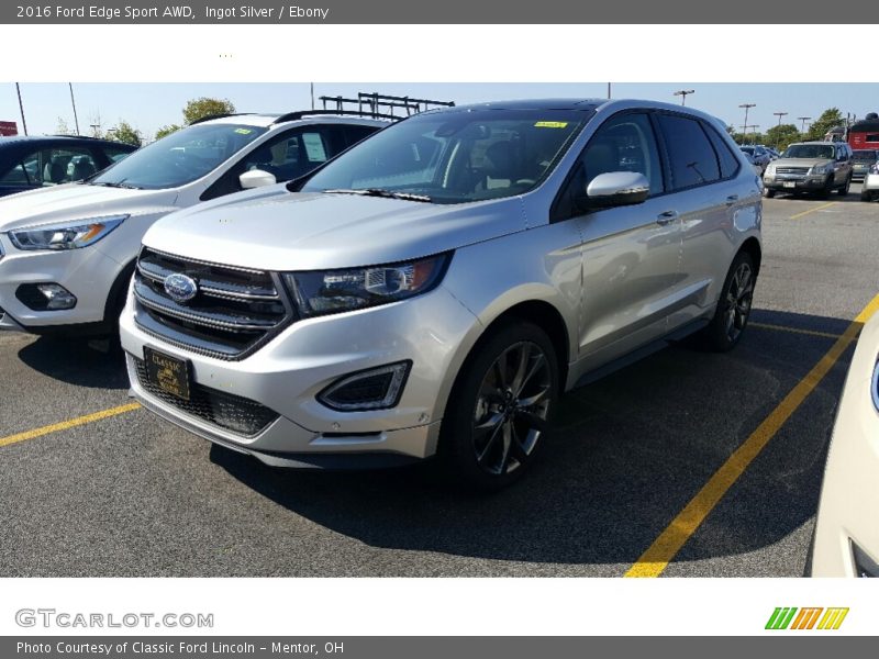 Ingot Silver / Ebony 2016 Ford Edge Sport AWD