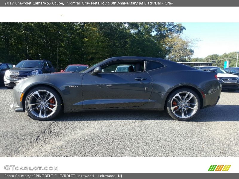Nightfall Gray Metallic / 50th Anniversary Jet Black/Dark Gray 2017 Chevrolet Camaro SS Coupe