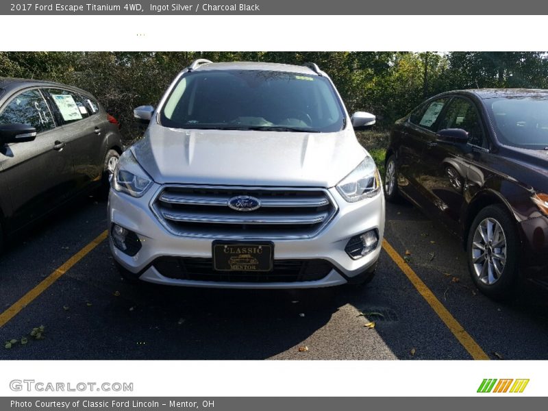 Ingot Silver / Charcoal Black 2017 Ford Escape Titanium 4WD