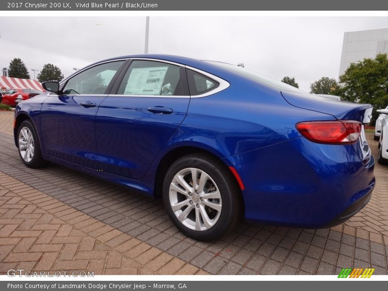 Vivid Blue Pearl / Black/Linen 2017 Chrysler 200 LX