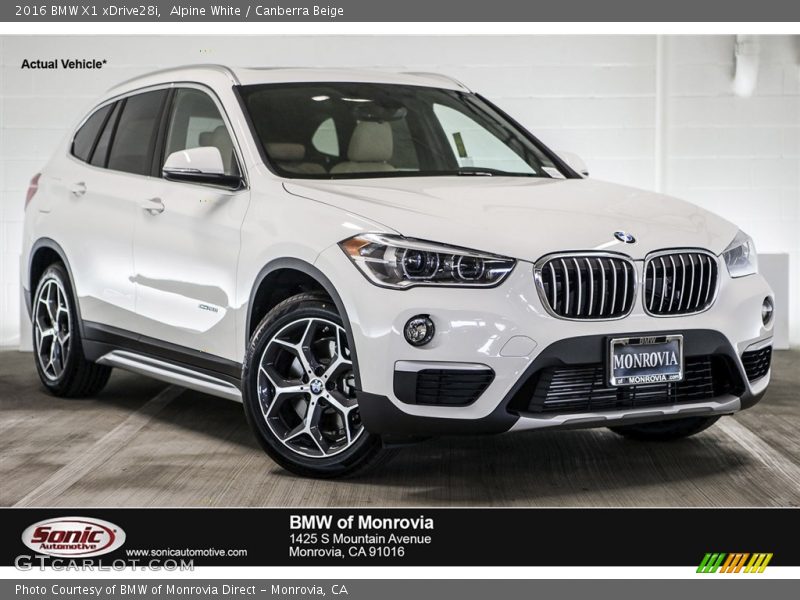 Alpine White / Canberra Beige 2016 BMW X1 xDrive28i