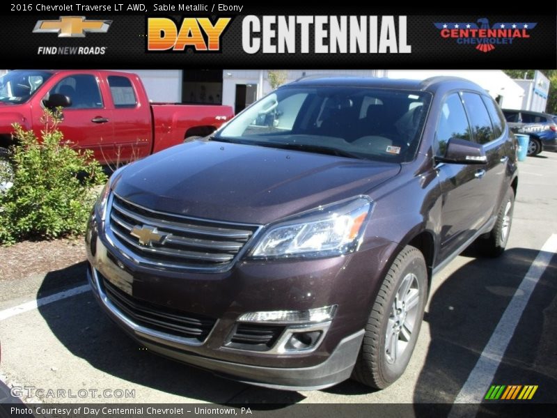Sable Metallic / Ebony 2016 Chevrolet Traverse LT AWD