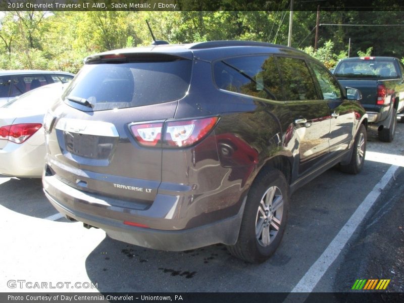 Sable Metallic / Ebony 2016 Chevrolet Traverse LT AWD