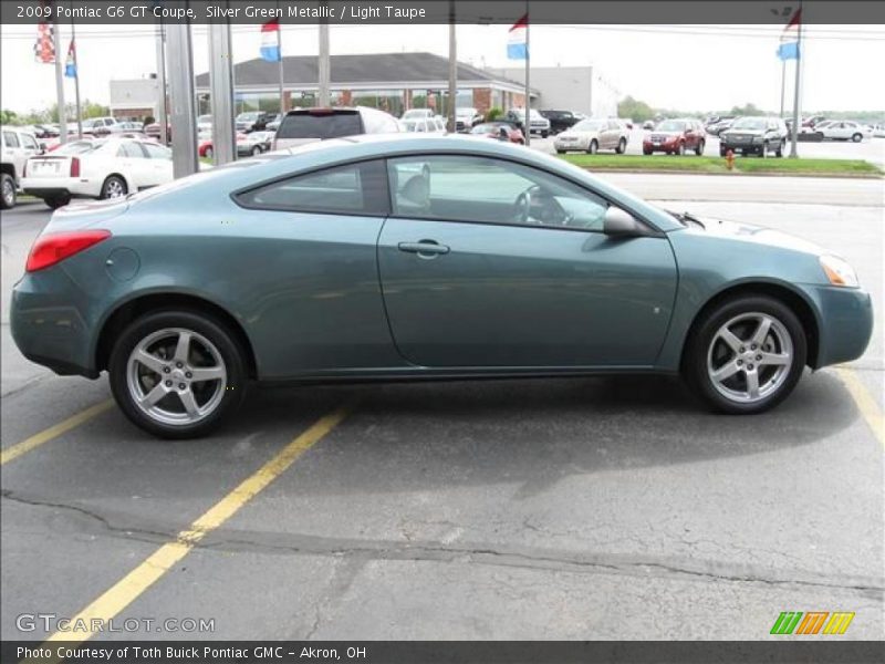 Silver Green Metallic / Light Taupe 2009 Pontiac G6 GT Coupe