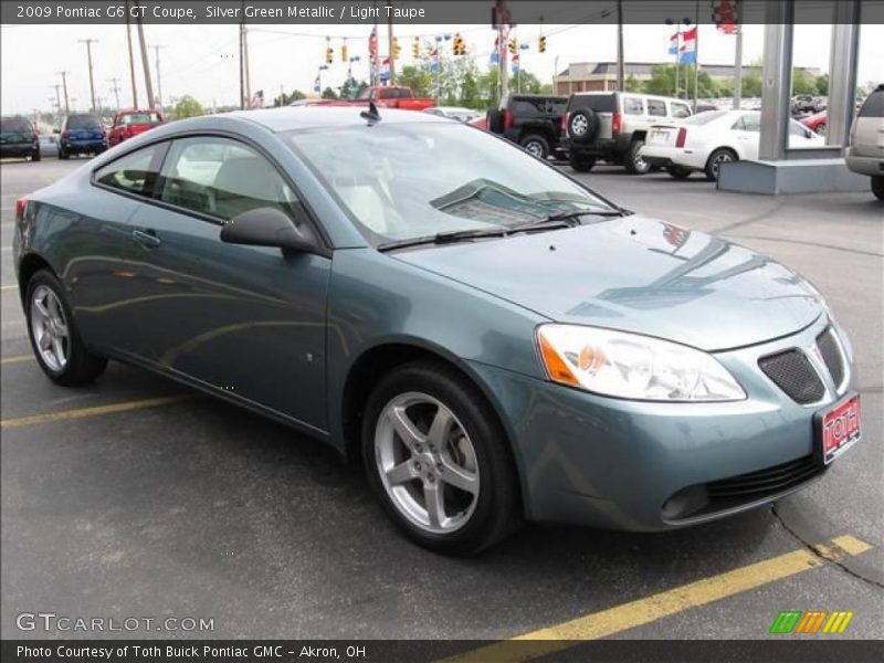 Silver Green Metallic / Light Taupe 2009 Pontiac G6 GT Coupe