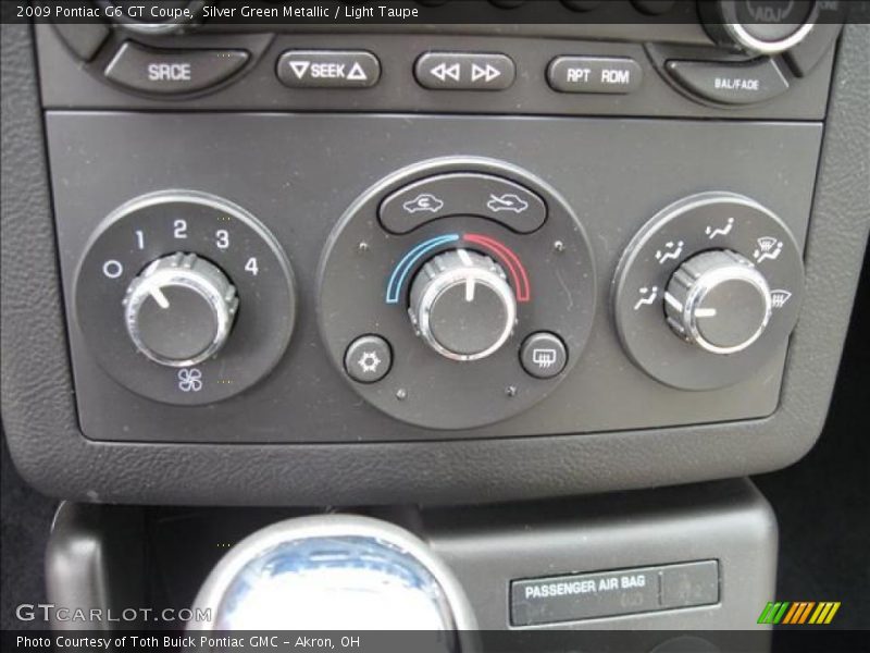 Silver Green Metallic / Light Taupe 2009 Pontiac G6 GT Coupe