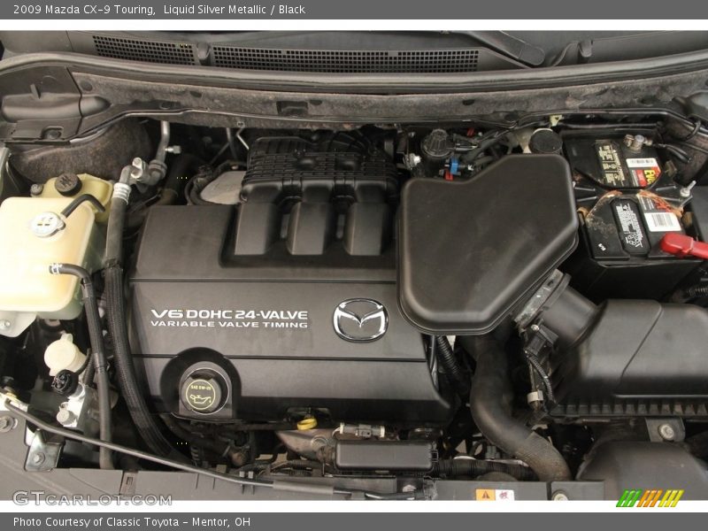 Liquid Silver Metallic / Black 2009 Mazda CX-9 Touring