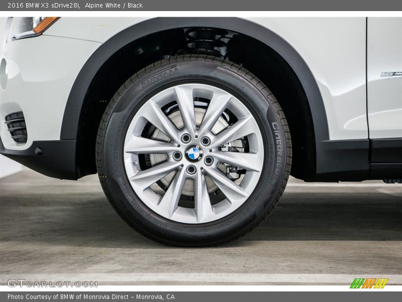 Alpine White / Black 2016 BMW X3 sDrive28i