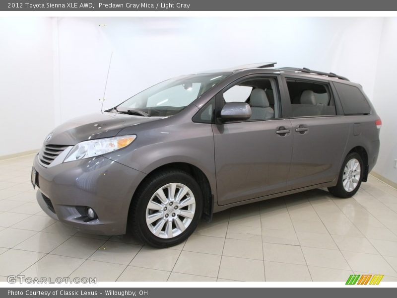 Predawn Gray Mica / Light Gray 2012 Toyota Sienna XLE AWD